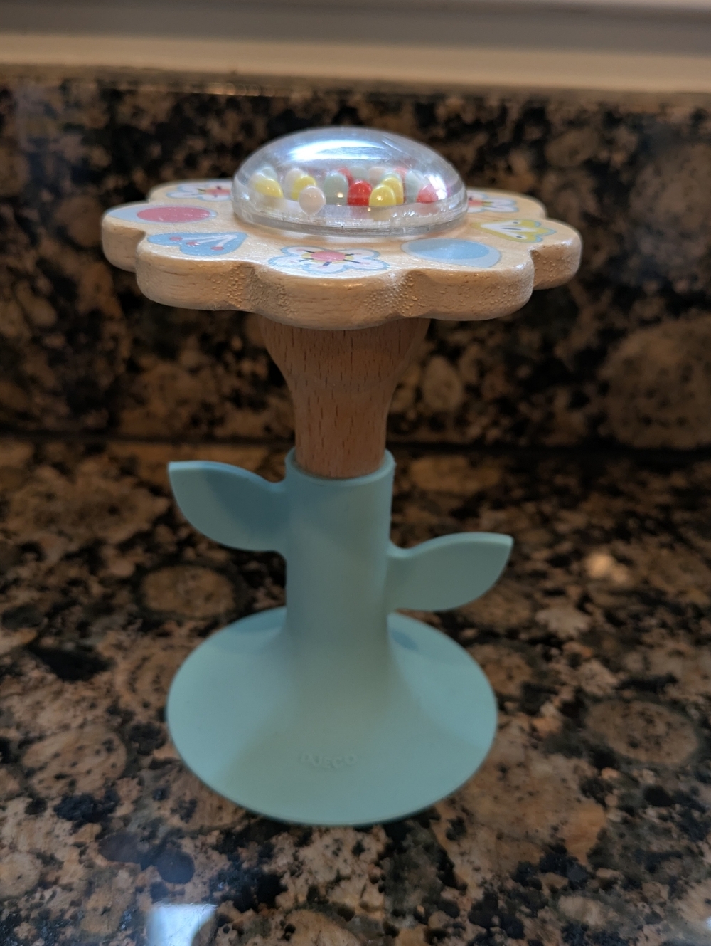 Wooden Flower Rattle Teether - Picture 2 of 3